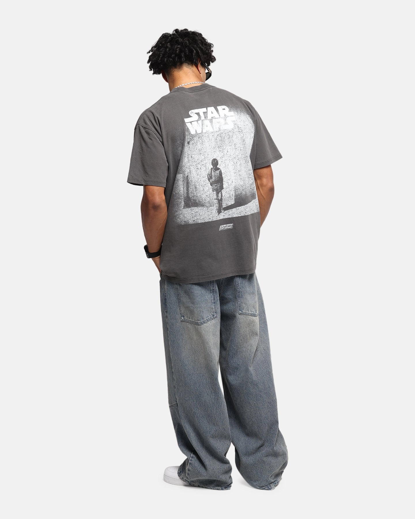 Oversized Cut 73 Studio Star Wars Anakin The Boy Vintage T-Shirt Black Wash