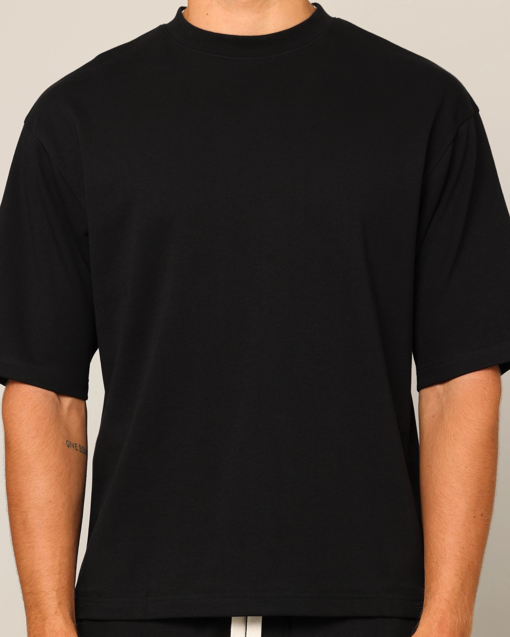 Comfortable Fit Wear Sustainable Packaging Carr?? Blanc Boxy T-Shirt Black