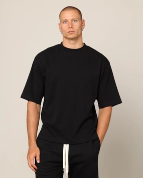 Carr?? Blanc Boxy T-Shirt Black Seasonal Must-Have