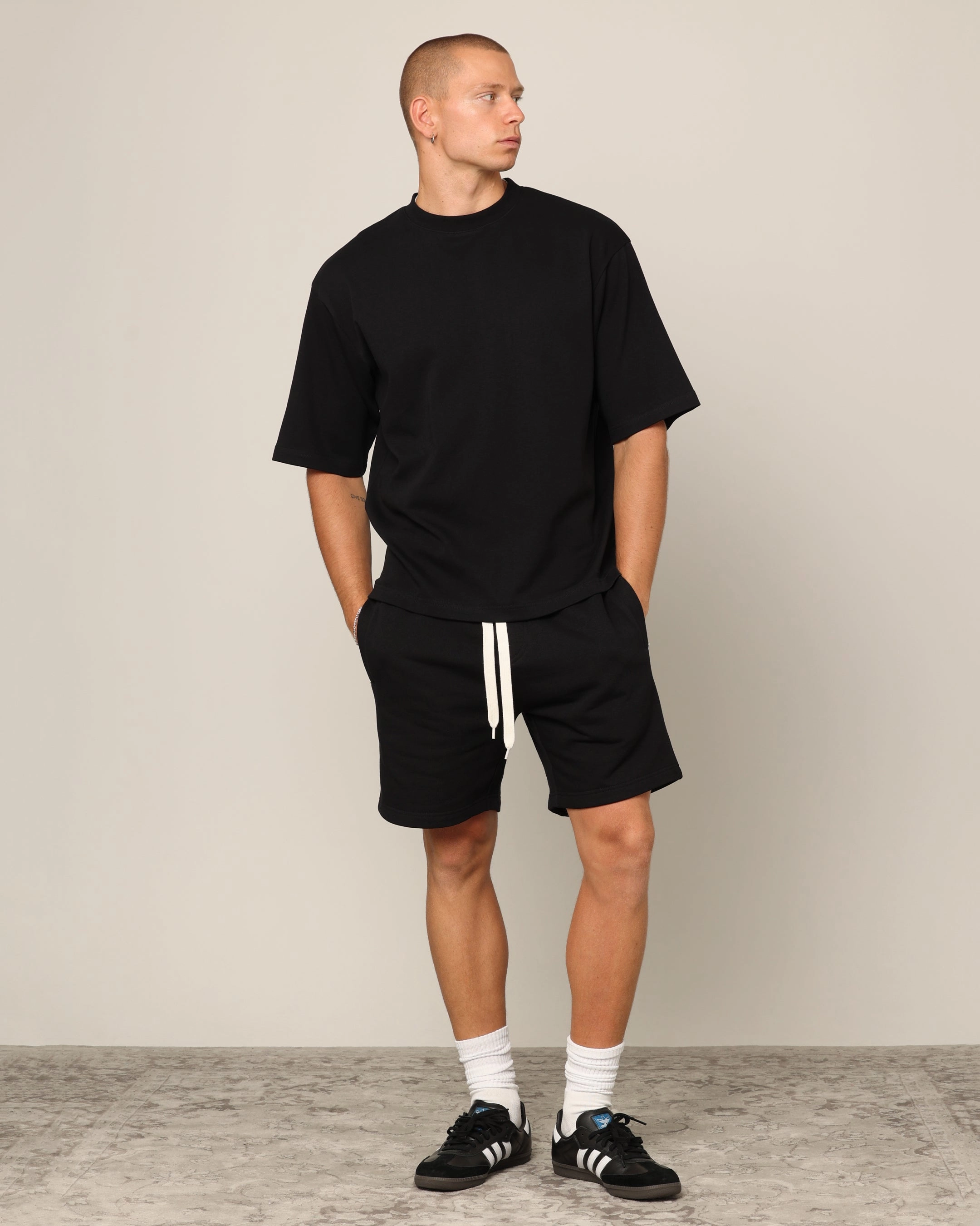 Carr?? Blanc Boxy T-Shirt Black Active Essentials