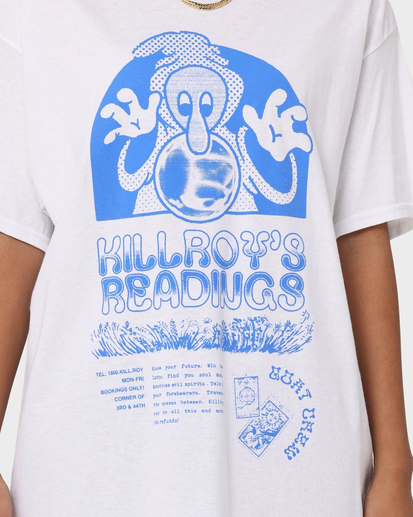 slim fit Goat Crew Killroy's Readings T-Shirt White