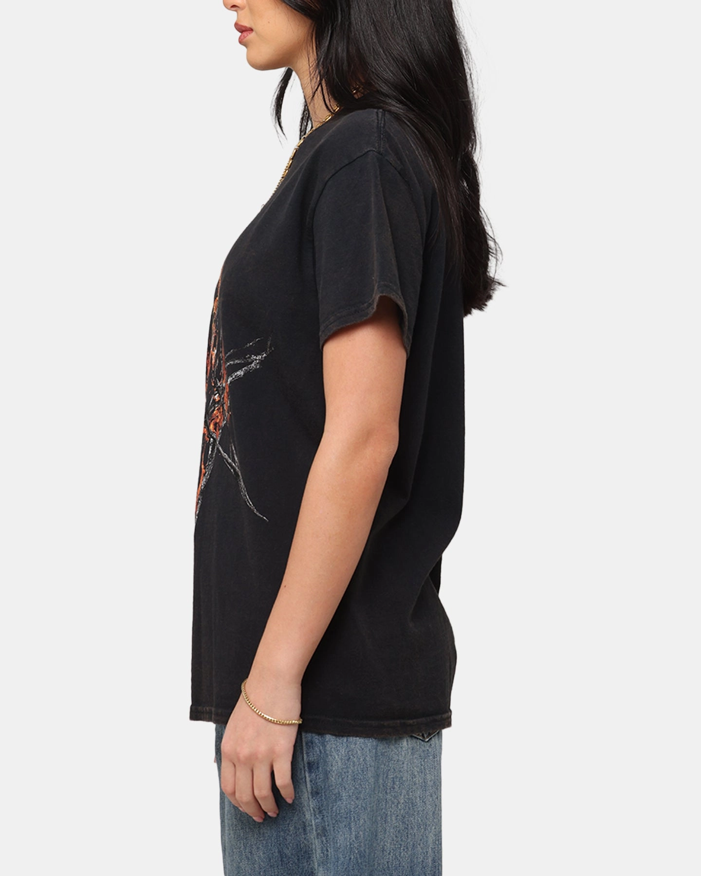 Bring Me The Horizon On Fire T-Shirt Black Vintage Low Impact Processing Breathable apparel