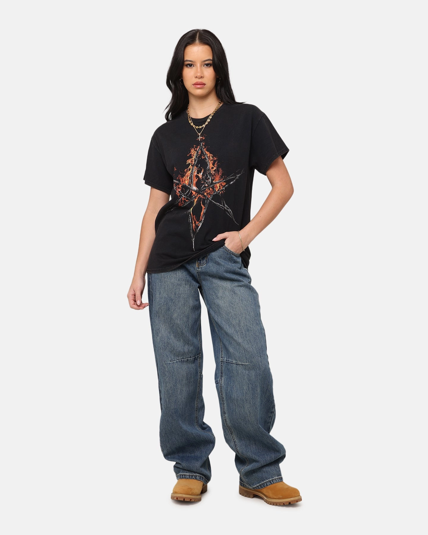 Bring Me The Horizon On Fire T-Shirt Black Vintage Flattering Design NonIrritating Fabric