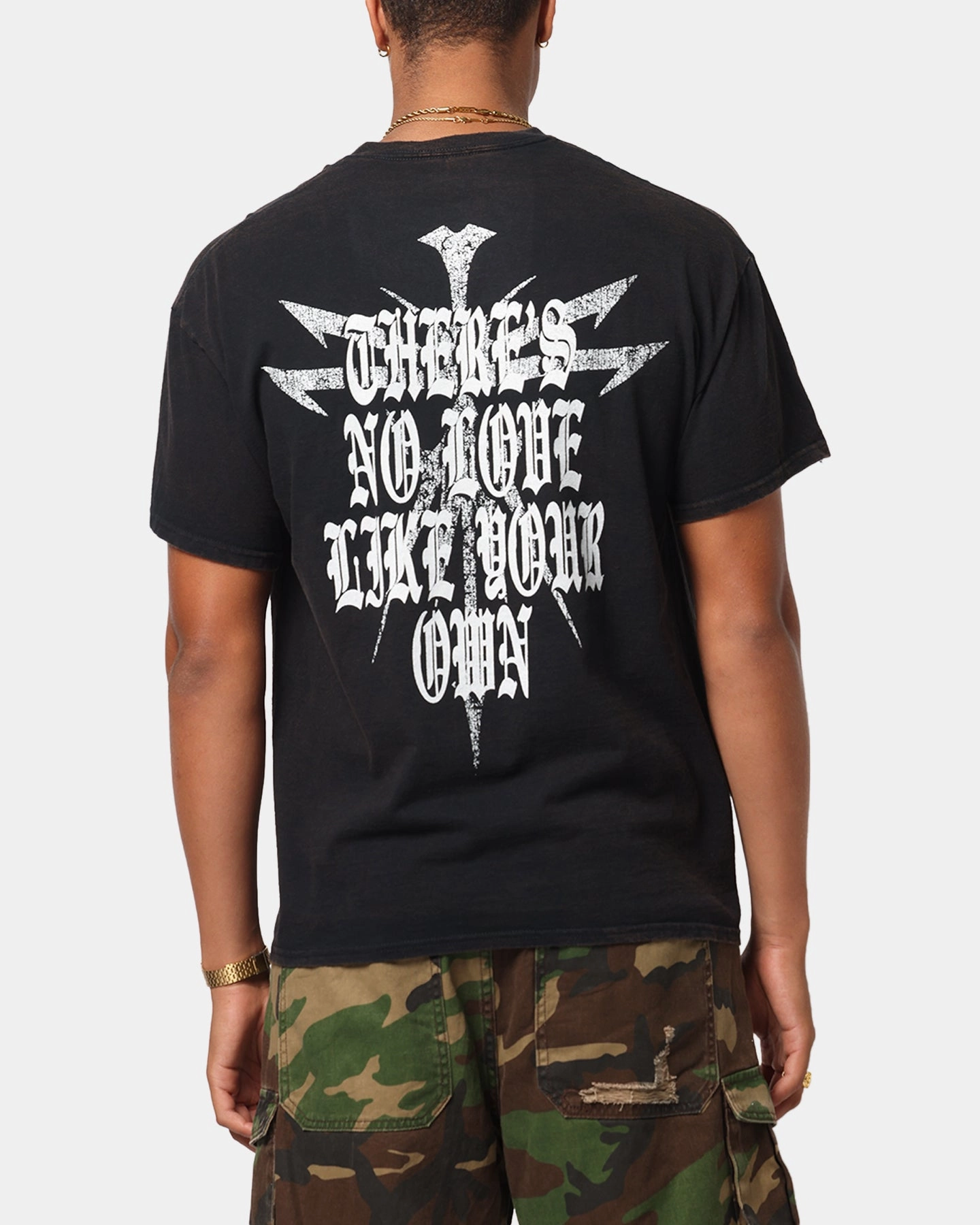 men's clothing Bring Me The Horizon Theres No Love T-Shirt Black Wash