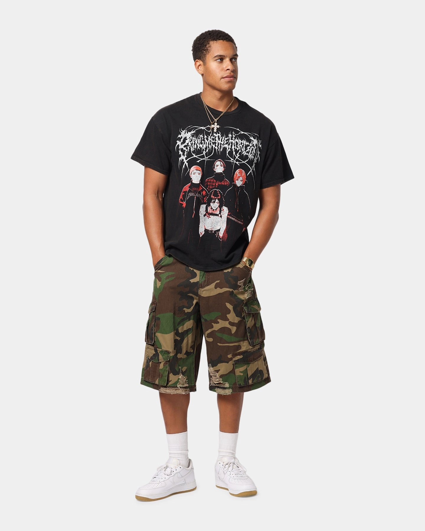 Bring Me The Horizon Theres No Love T-Shirt Black Wash EnhancedDurabilityFinish