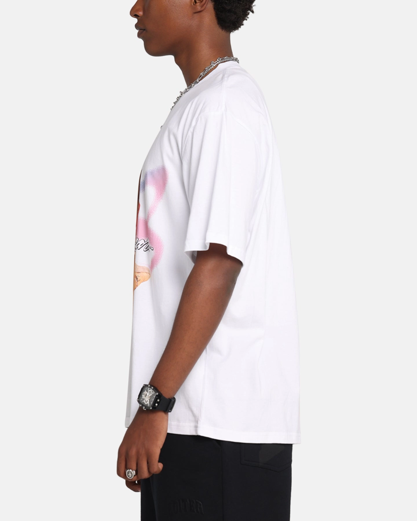 Britiney Spears Britney T-Shirt White Heather Jersey Material Relaxed Outfit