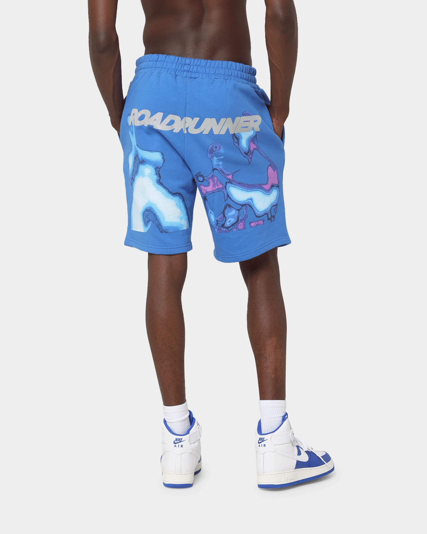 Rough texture Brockhampton Alien French Terry Shorts Royal Blue