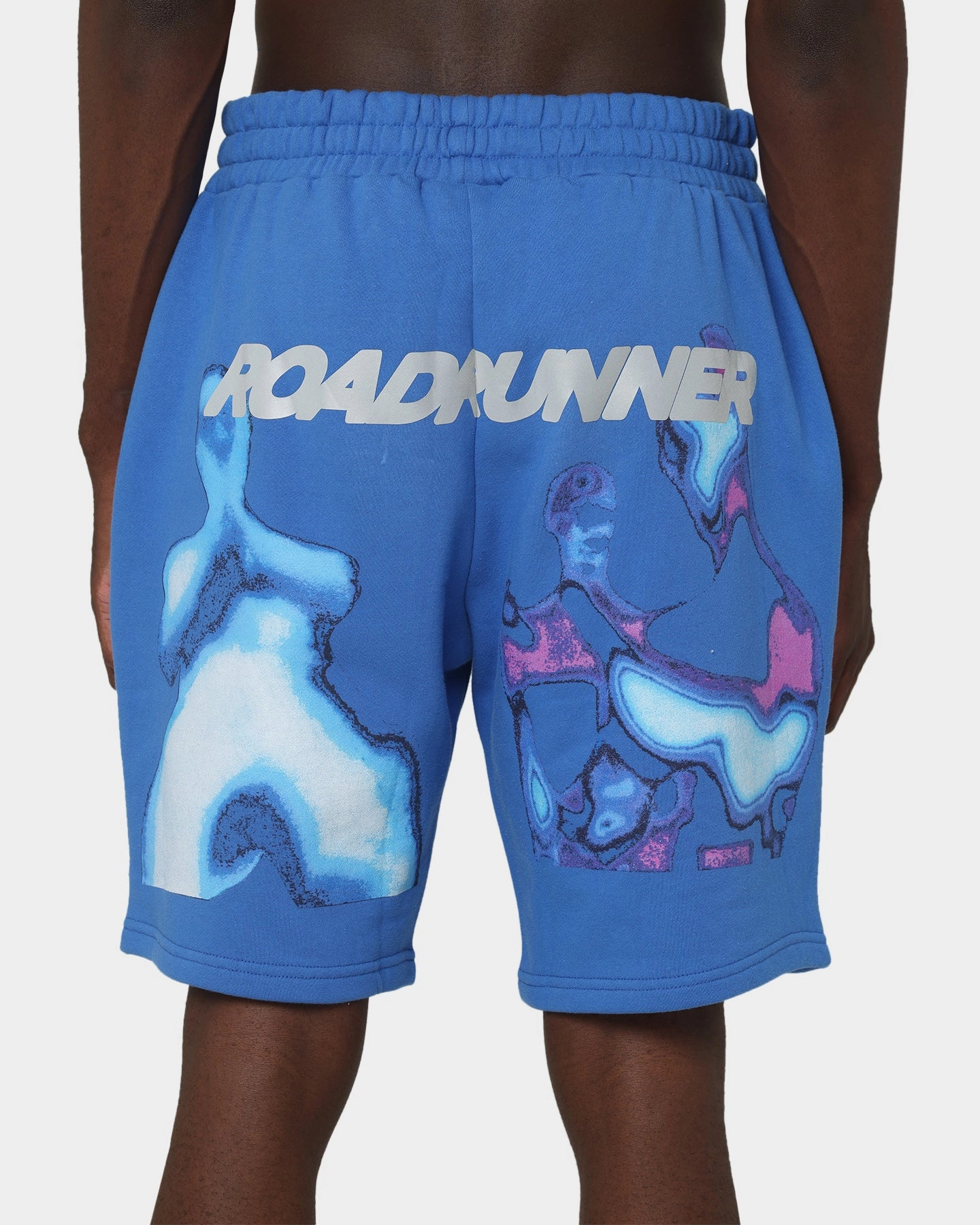 Brockhampton Alien French Terry Shorts Royal Blue Skinny Fit High Waist
