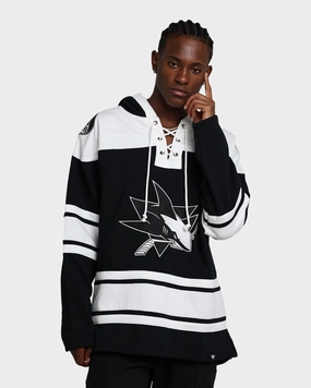 47 Brand San Jose Sharks Superior Lacer Hoodie Jet Black Indication