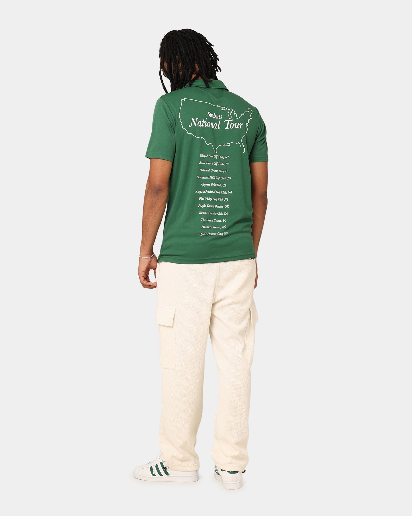 Bamboo Fiber Blend Soft Collar Construction Students Golf The Tour Polo Shirt Green