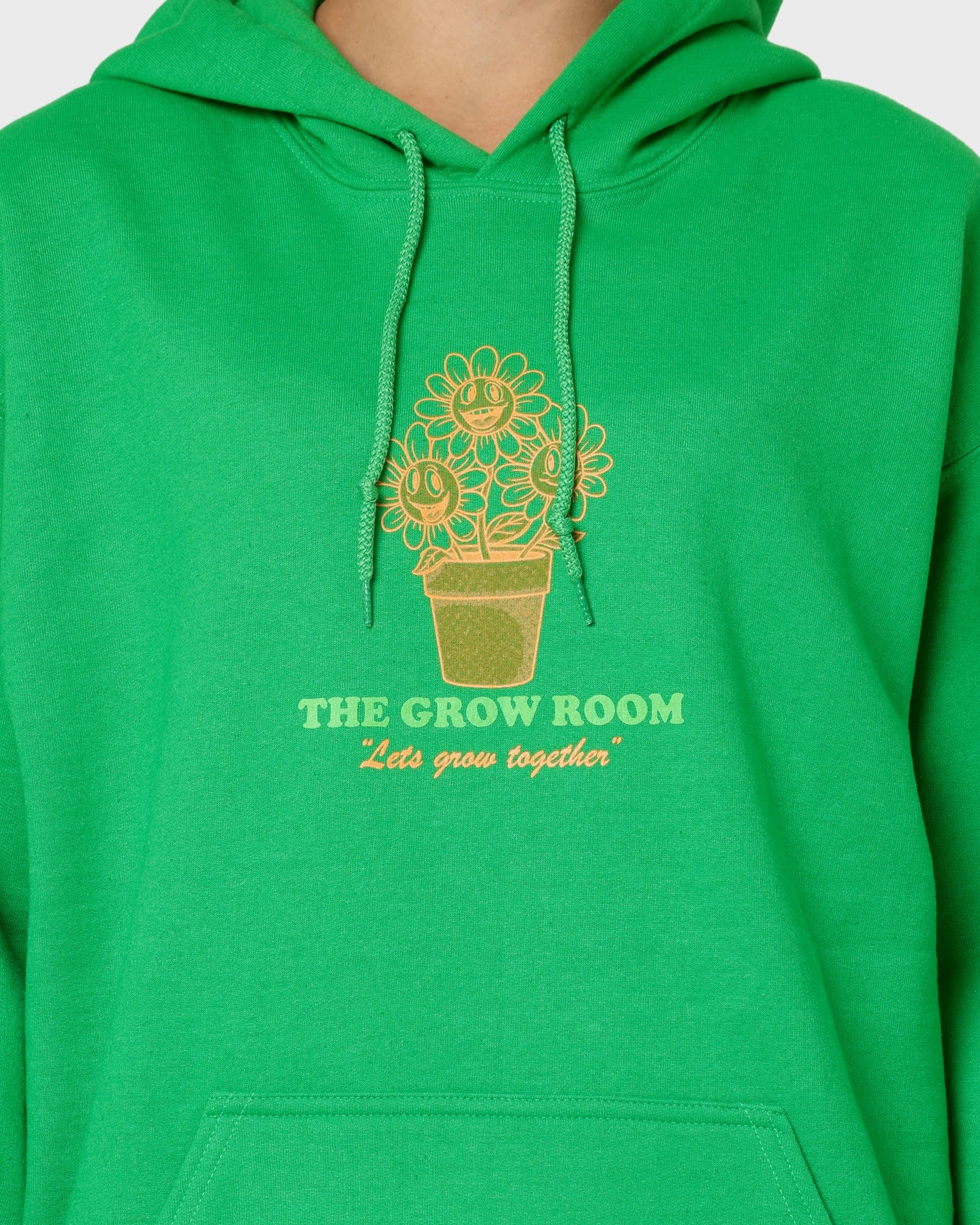 Seamless Seams Goat Crew Grow Room Hoodie Green