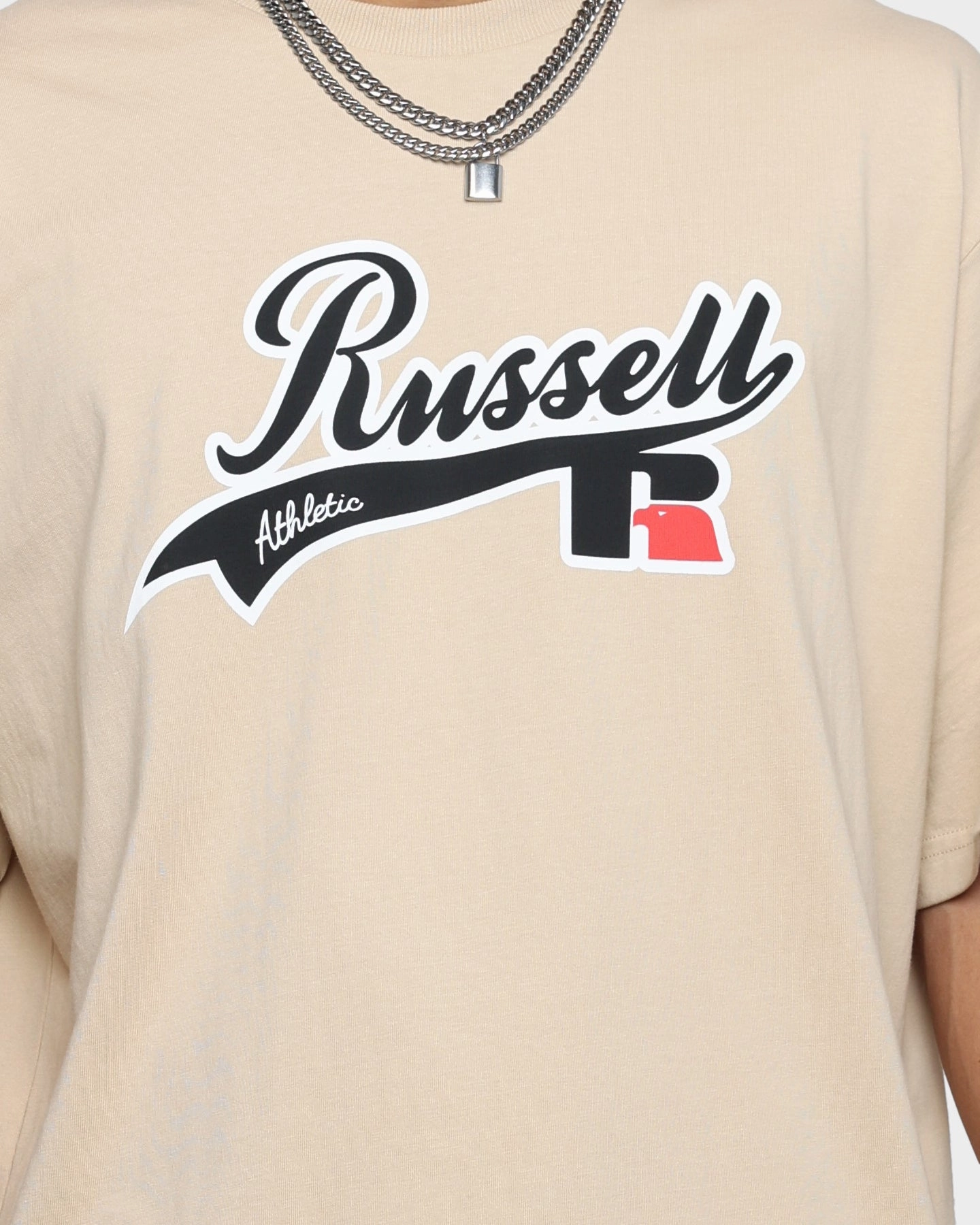 Russell Athletic Oversized T-Shirt Stone Vintage Style