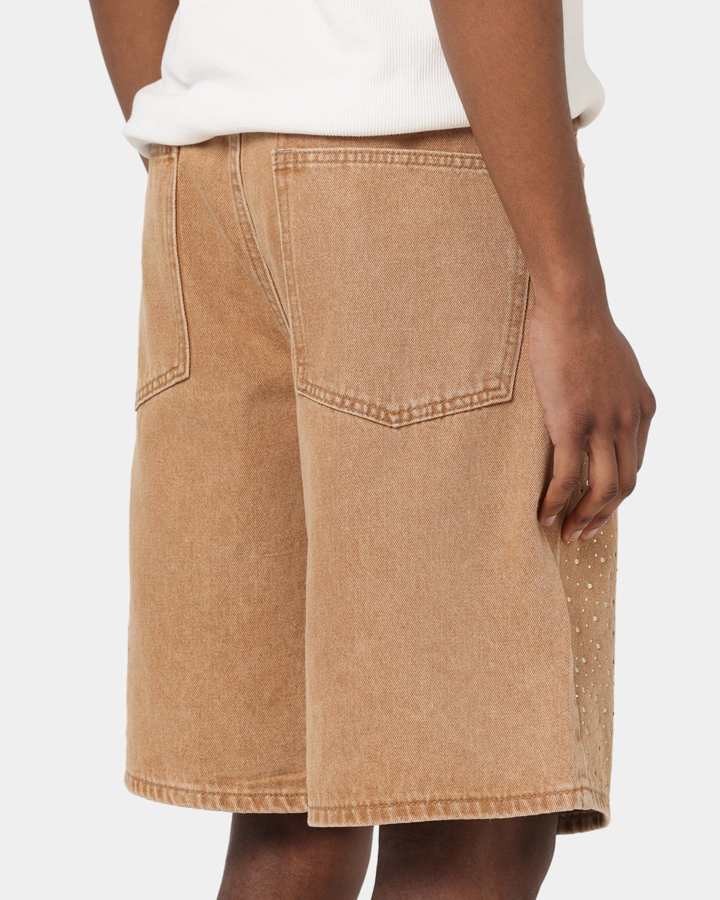 Clean Mood Effortless Style XXIII Diamond Buckle Back Jorts Vintage Sand