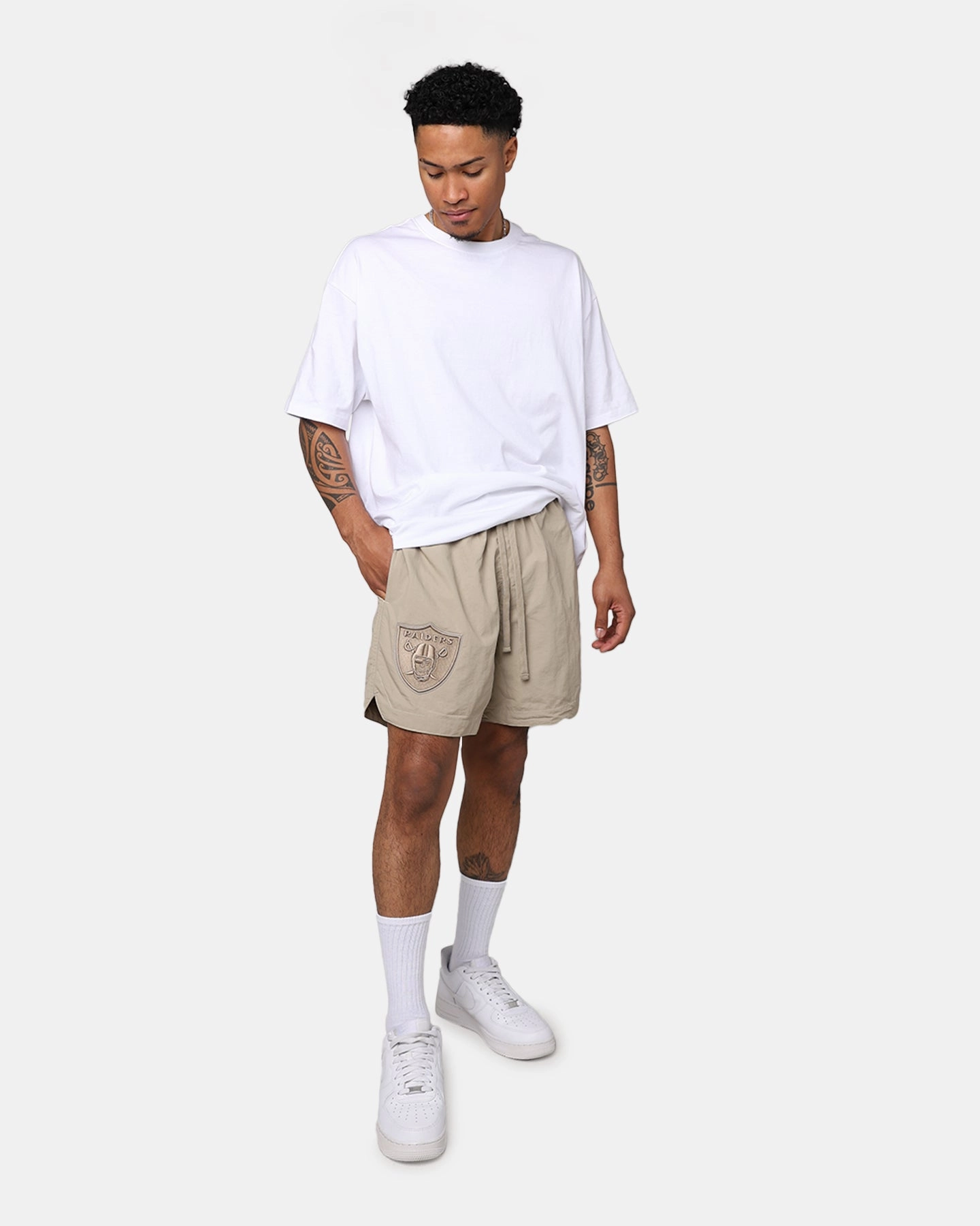 Pro Standard Las Vegas Raiders Neutral 2.0 Shorts Taupe cool tones