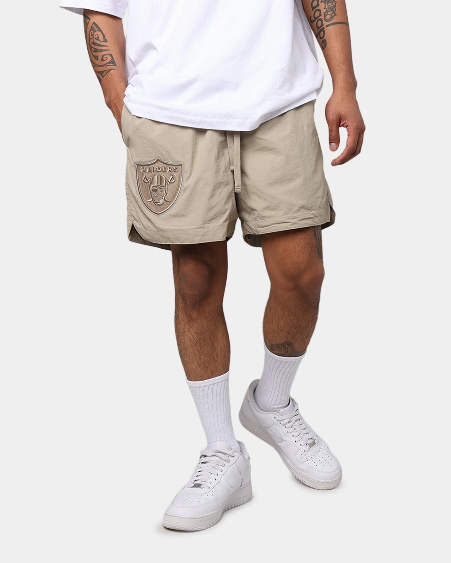 Pro Standard Las Vegas Raiders Neutral 2.0 Shorts Taupe Chill Comfort