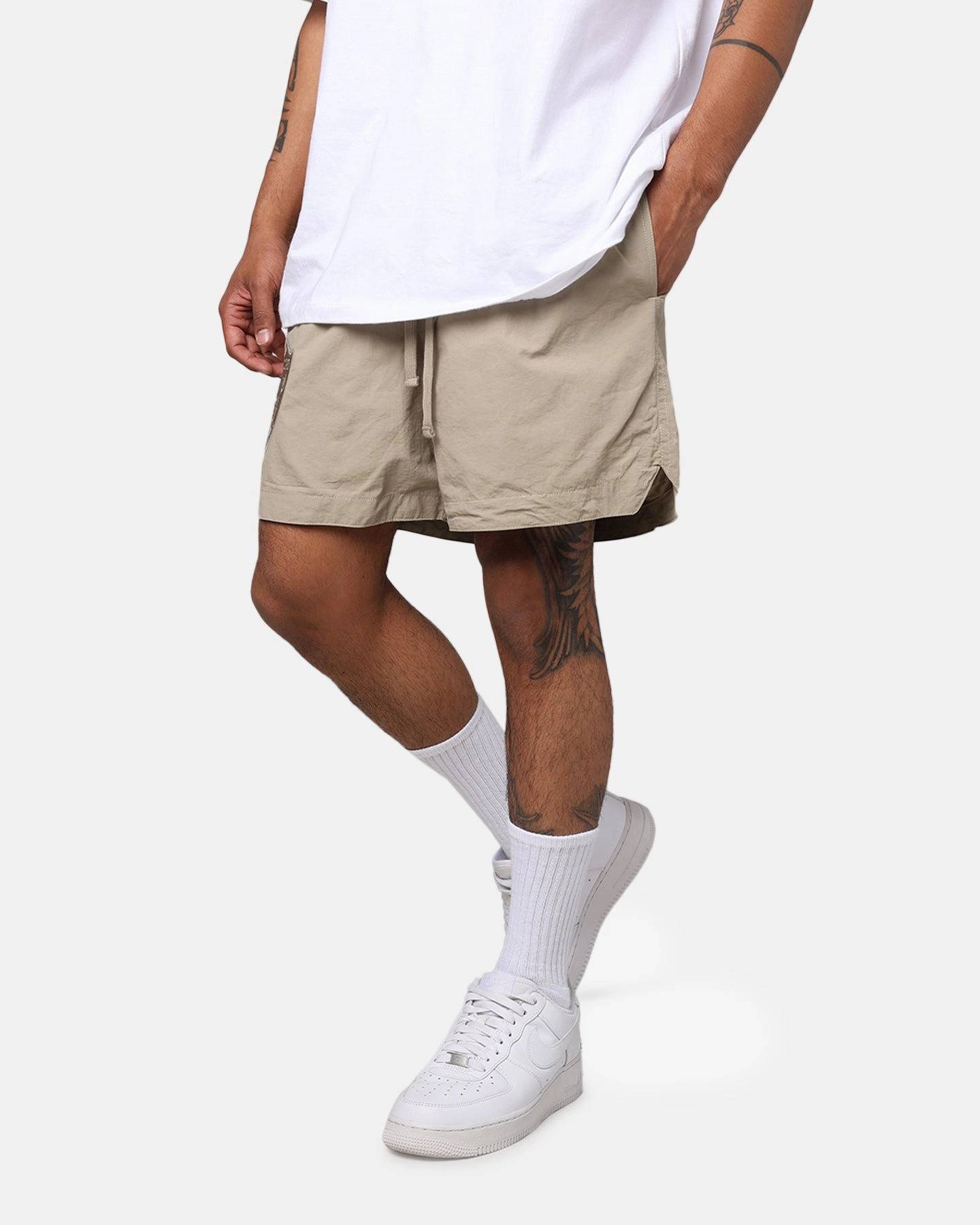 Pro Standard Las Vegas Raiders Neutral 2.0 Shorts Taupe Back pockets Non Binding Leg Openings