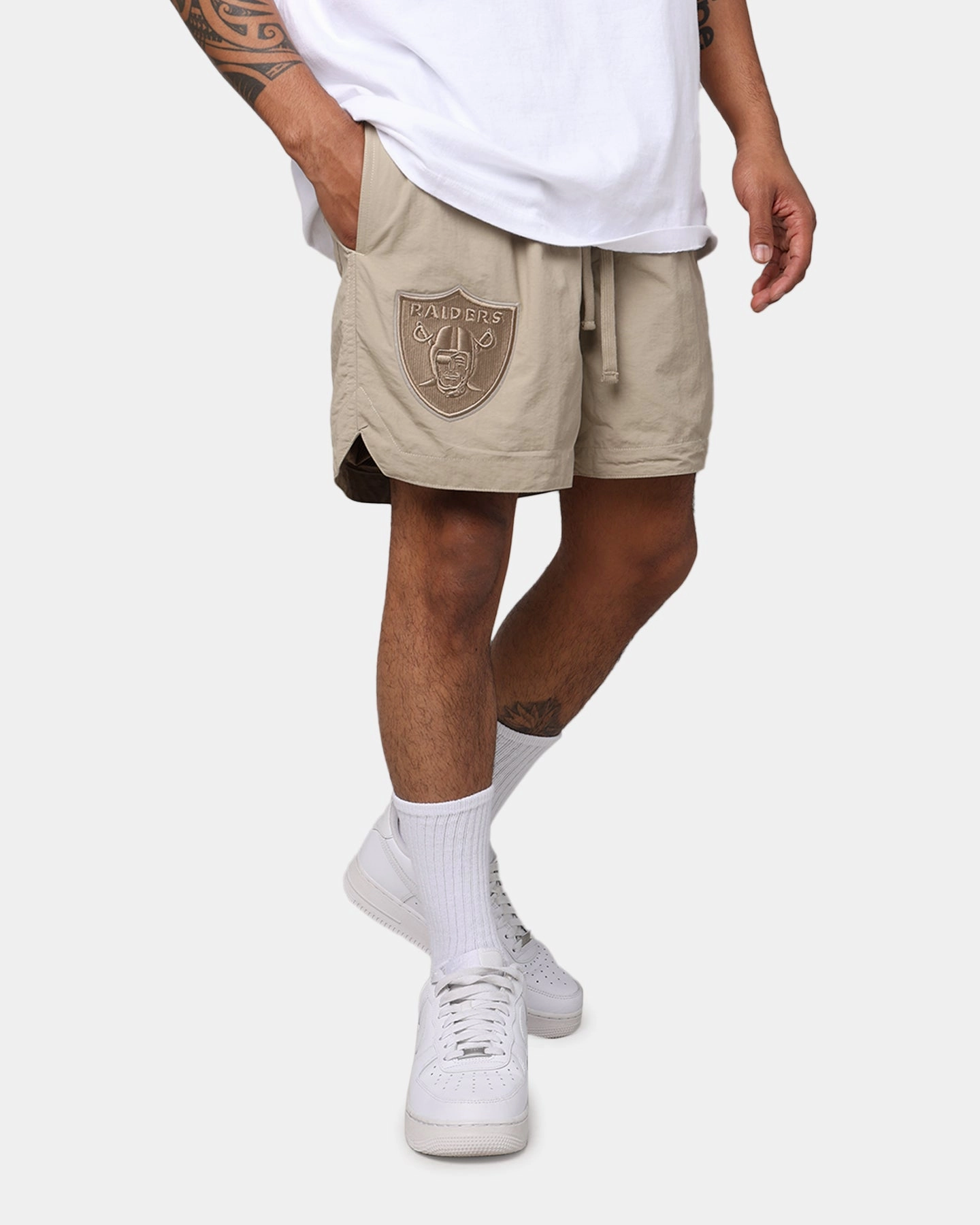 Pro Standard Las Vegas Raiders Neutral 2.0 Shorts Taupe watch