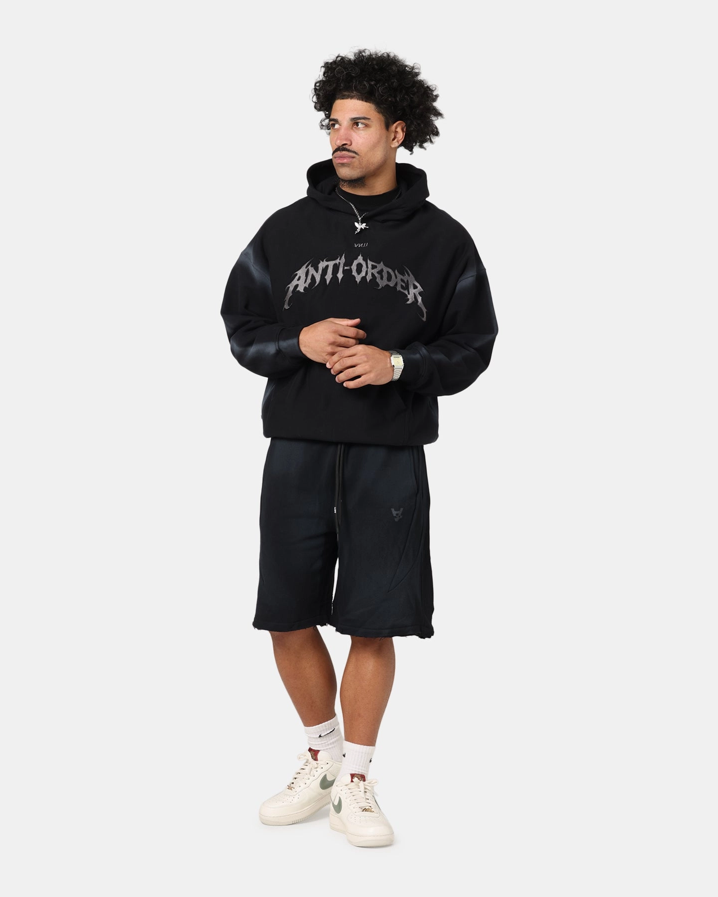 Non Irritating Tags The Anti Order Apocalypse Sweat Shorts Sunfade Black
