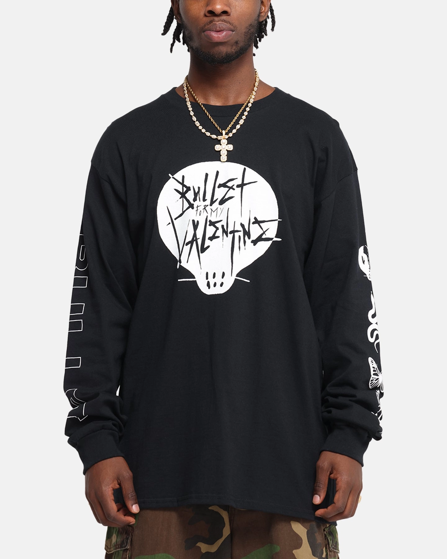 Denim combination Bullet For My Valentine Parasite Long Sleeve T-Shirt Black