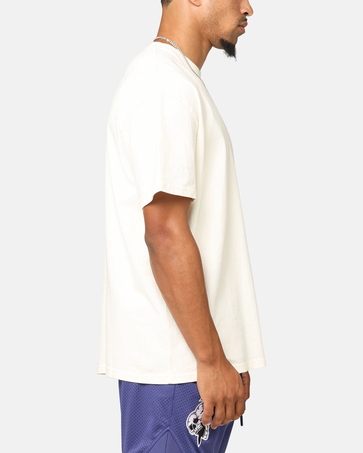 Culture Kings Boxy T-Shirt Off White Multi Directional Stretch