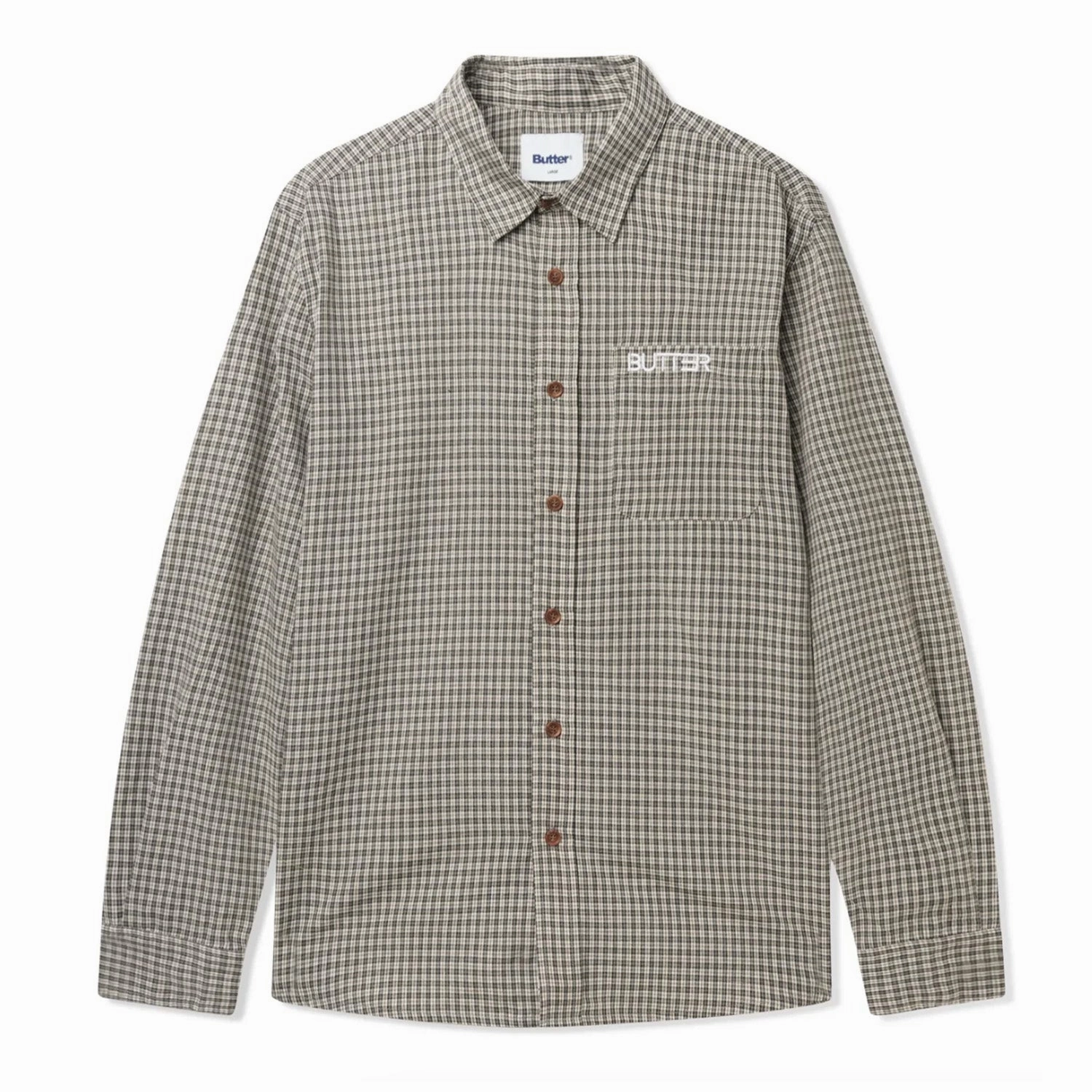 Butter Goods Plaid L/S Shirt 'Black' Seamless Side Panels