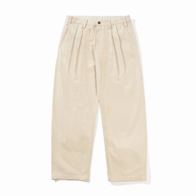 Stylish Waistband Butter Goods Pleated Trousers 'Sandstone'