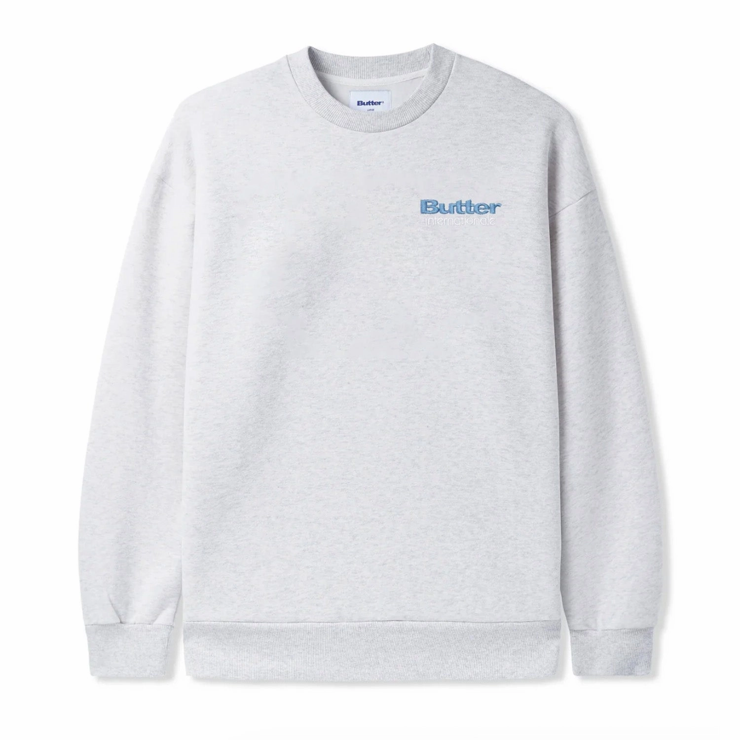 Short Sleeve Buttergoods Internationale Embroidered Crewneck 'Ash'