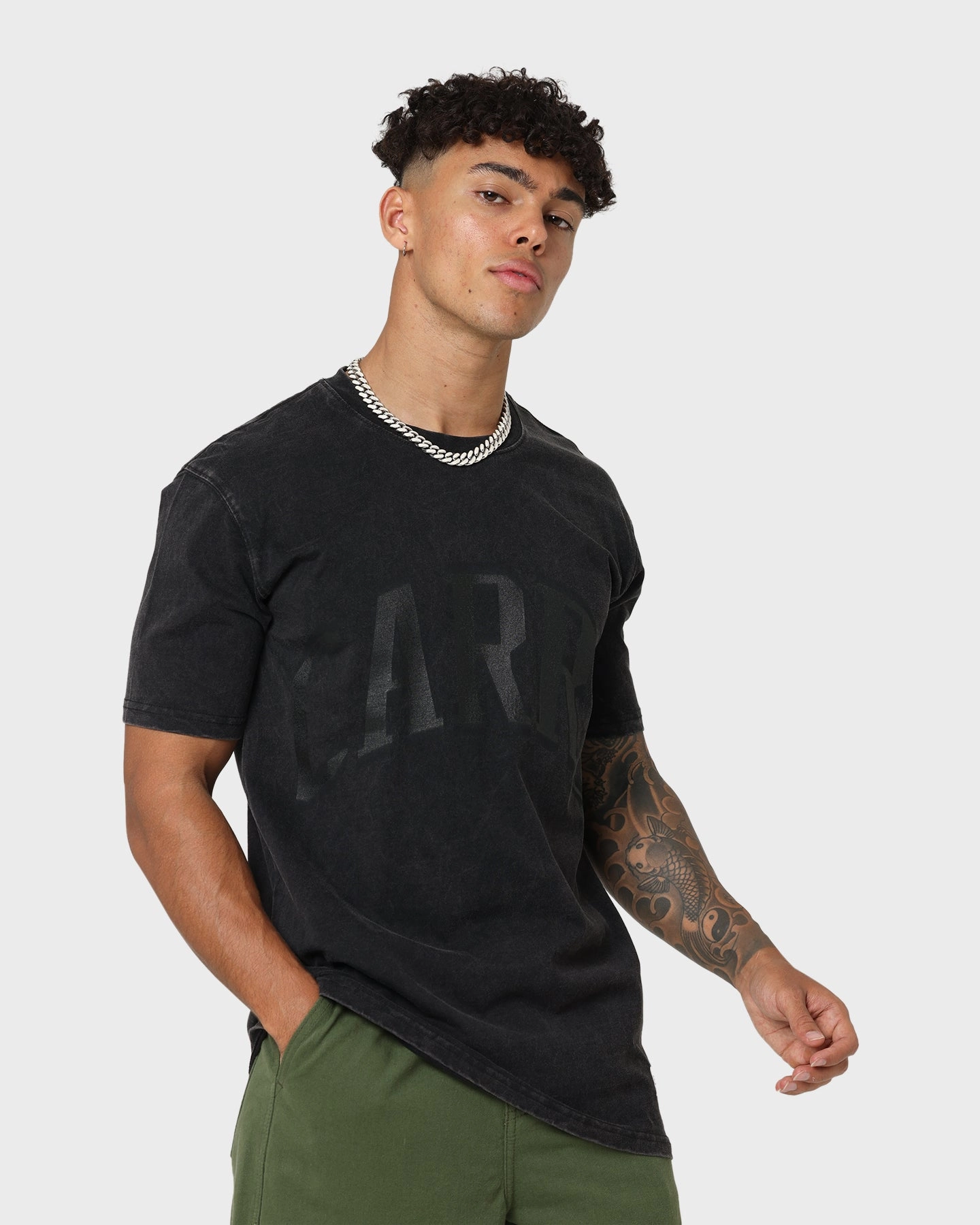 Carre Blur Vintage T-Shirt Washed Black Thermal Regulation Layer