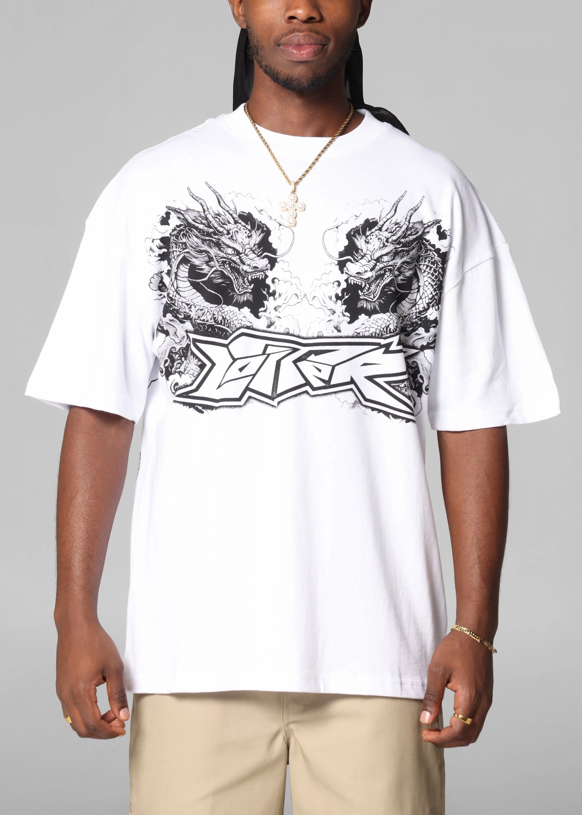 Loiter Draco Born T-Shirt White Anti Static Fabric