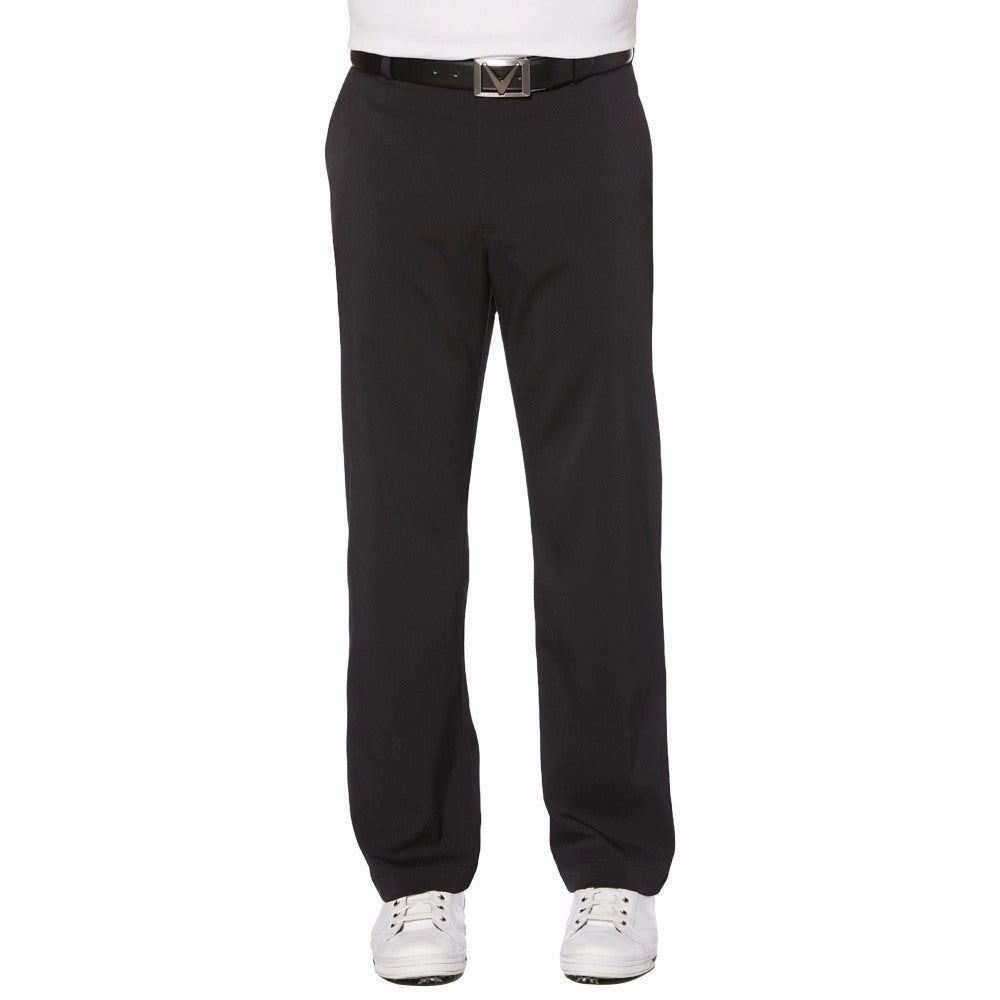 Smooth zipper closure Recycled fibers Callaway Classic Stretch Solid w/Active Waistband Golf Pants Caviar - SS25 Men