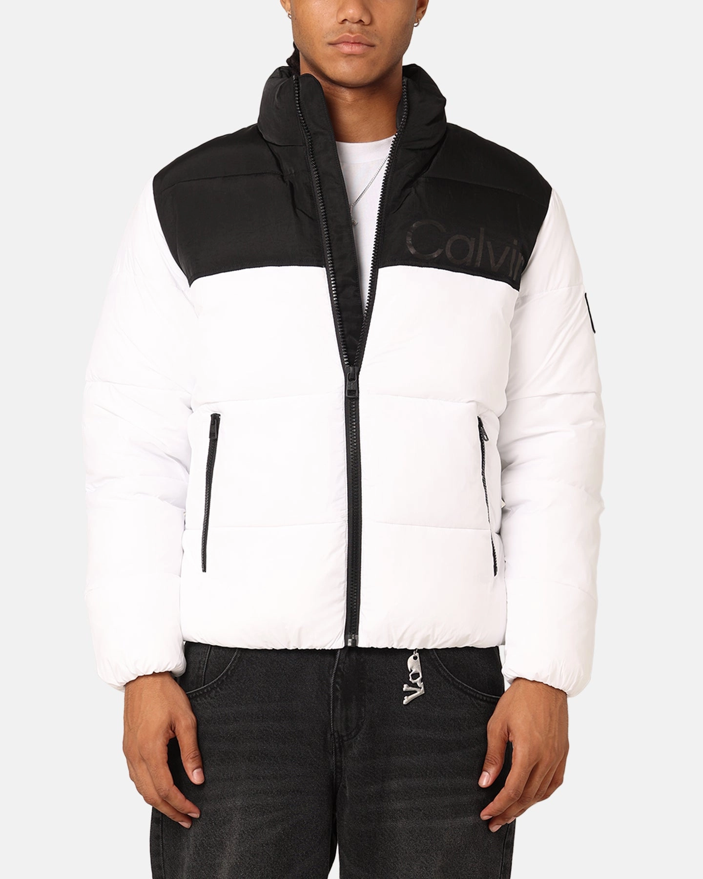 Calvin Klein Blocking Puffer Jacket Bright White Develop