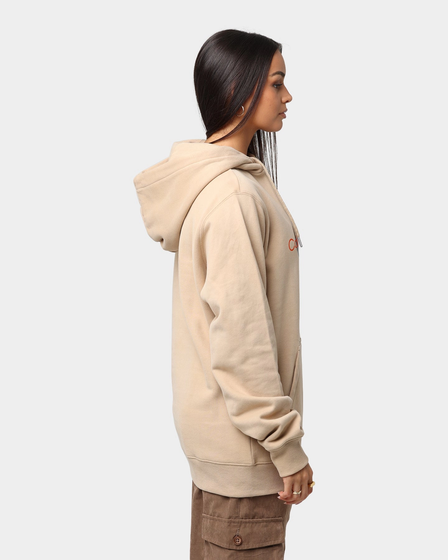 Calvin Klein Monogram Hoodie Tawny Sand/Black car Overcome