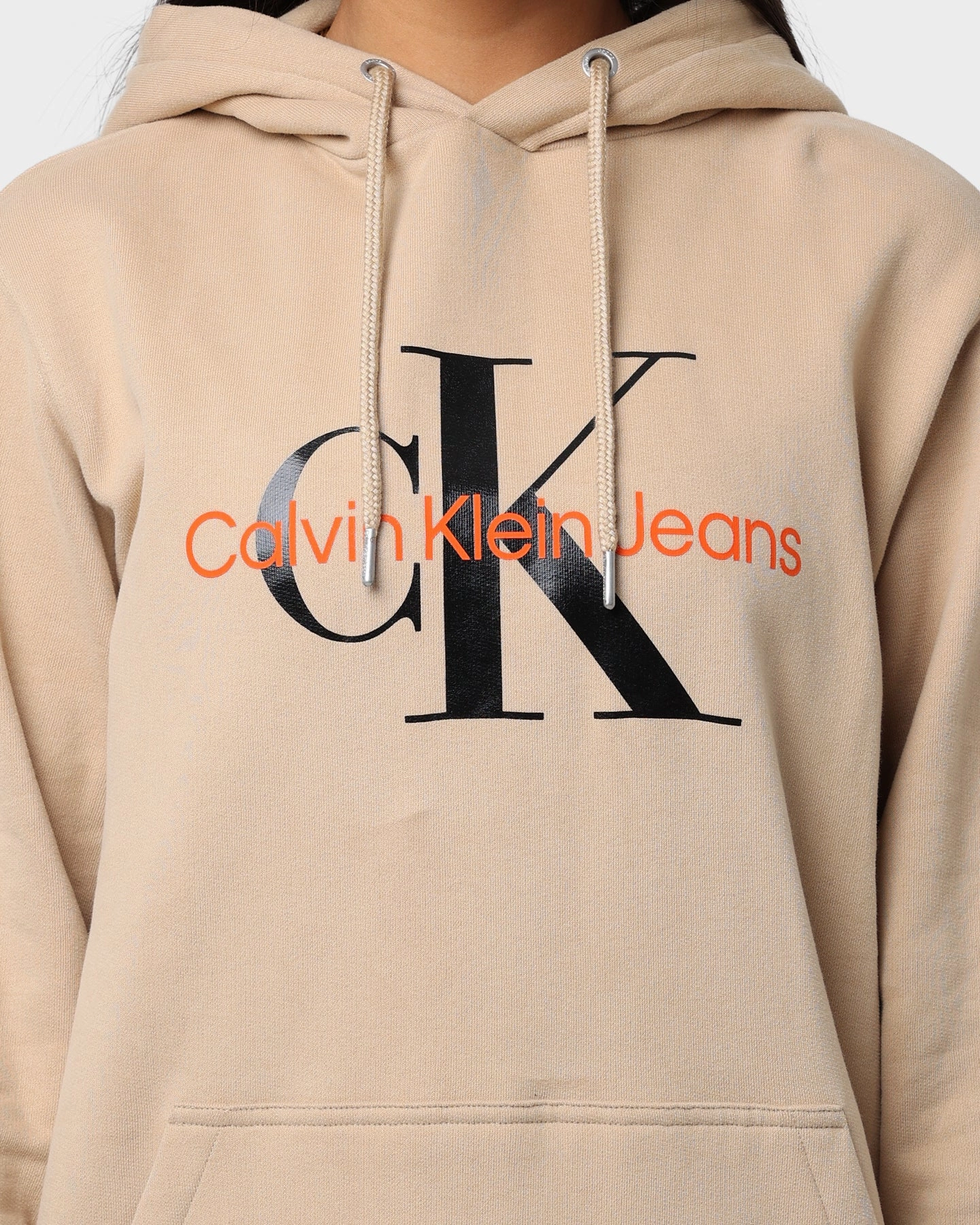 Calvin Klein Monogram Hoodie Tawny Sand/Black Touch