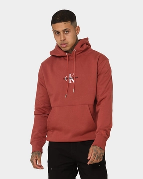 Enable sports practice Calvin Klein Monogram Logo Hoodie Terracotta Tile