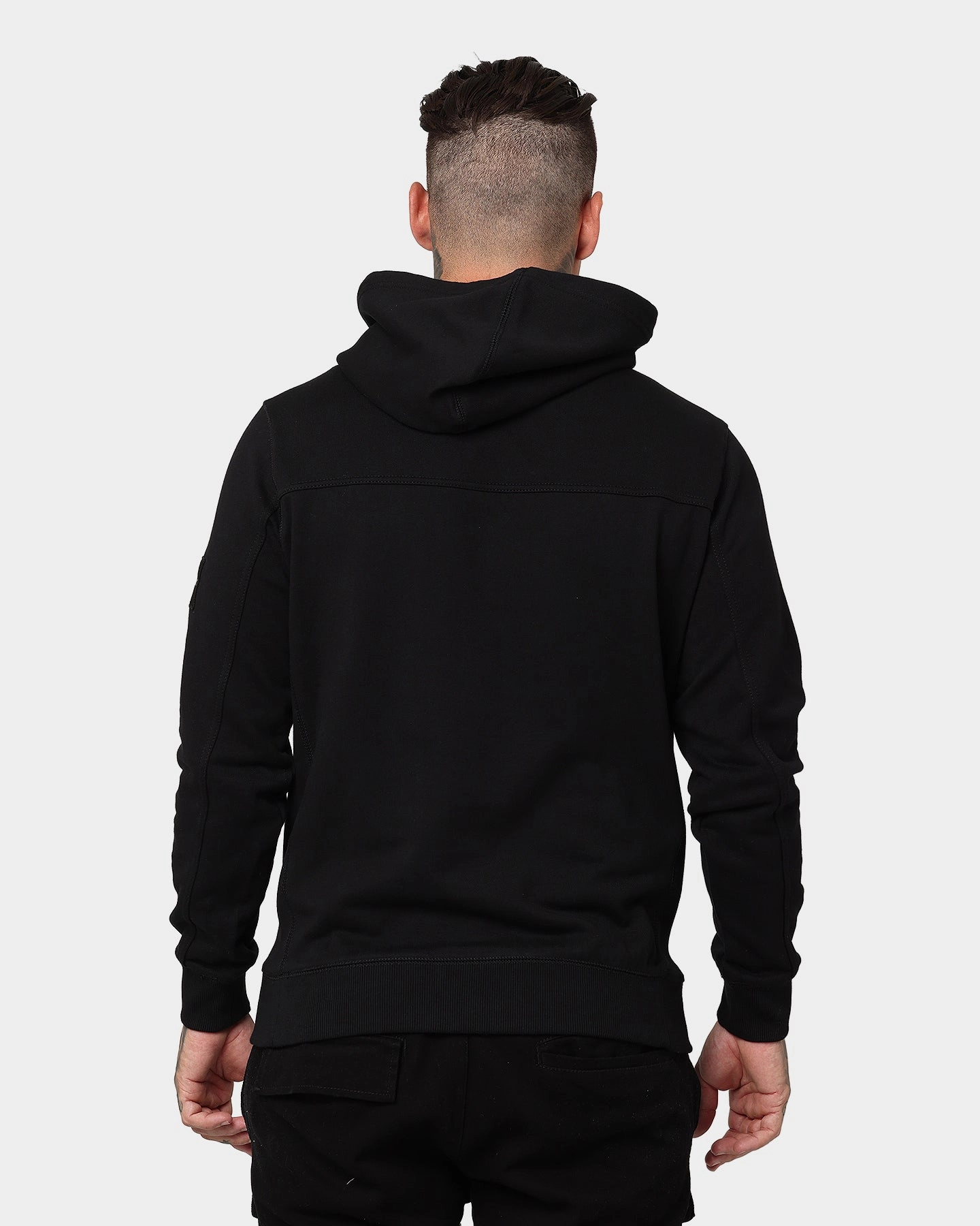 Calvin Klein Monogram Sleeve Badge Hoodie Black Sell