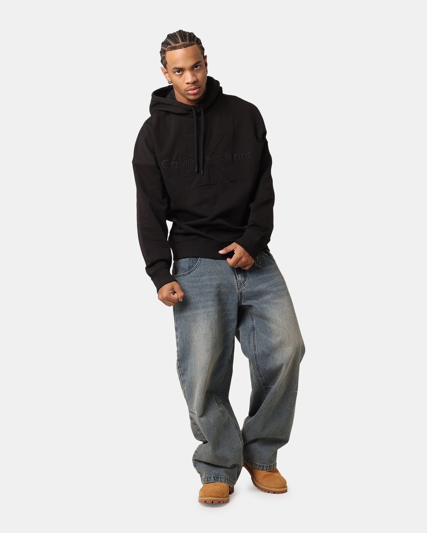Calvin Klein Premium Monologo Hoodie Black Box Packable Feature