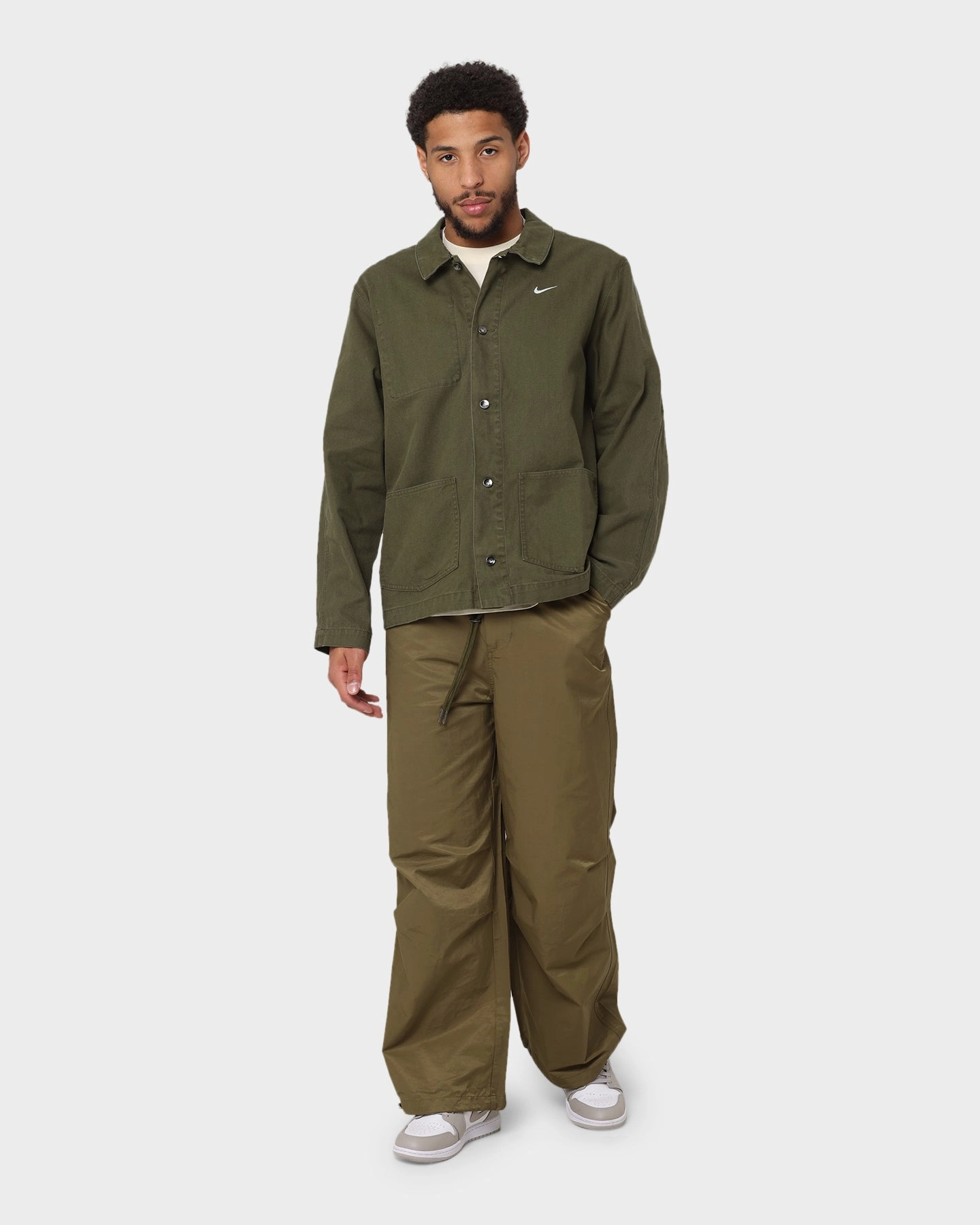 Nike Nike Life Unlined Chore Coat Jacket Rough Green/White Portray Listen