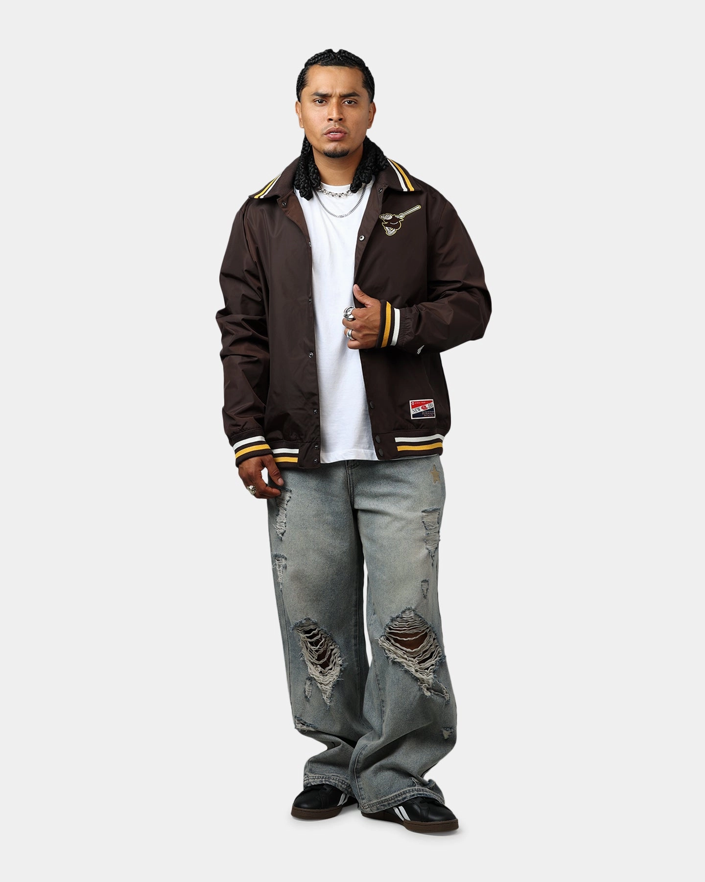 New Era San Diego Padres Throwback Jacket Brown Unique Piece Develop