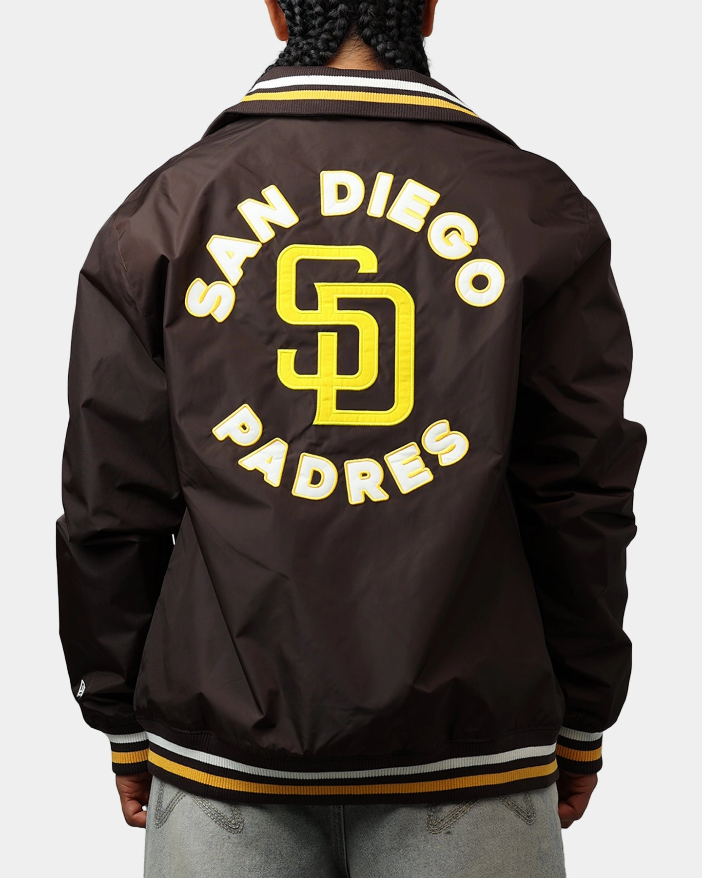 Sport Fit New Era San Diego Padres Throwback Jacket Brown