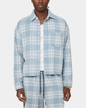 Reinforced Elasticity XXIII Plaid Long Sleeve Overshirt Blue