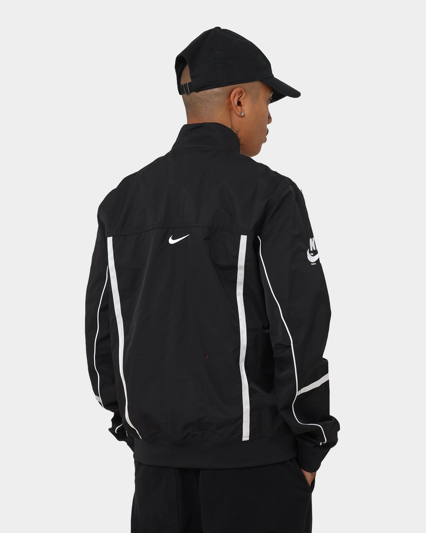 Nike Sportswear Mercato Woven Bomber Jacket Black/White/University Red Affordable YKK Zipper