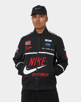 Urban Ease Demonstrate Nike Sportswear Mercato Woven Bomber Jacket Black/White/University Red