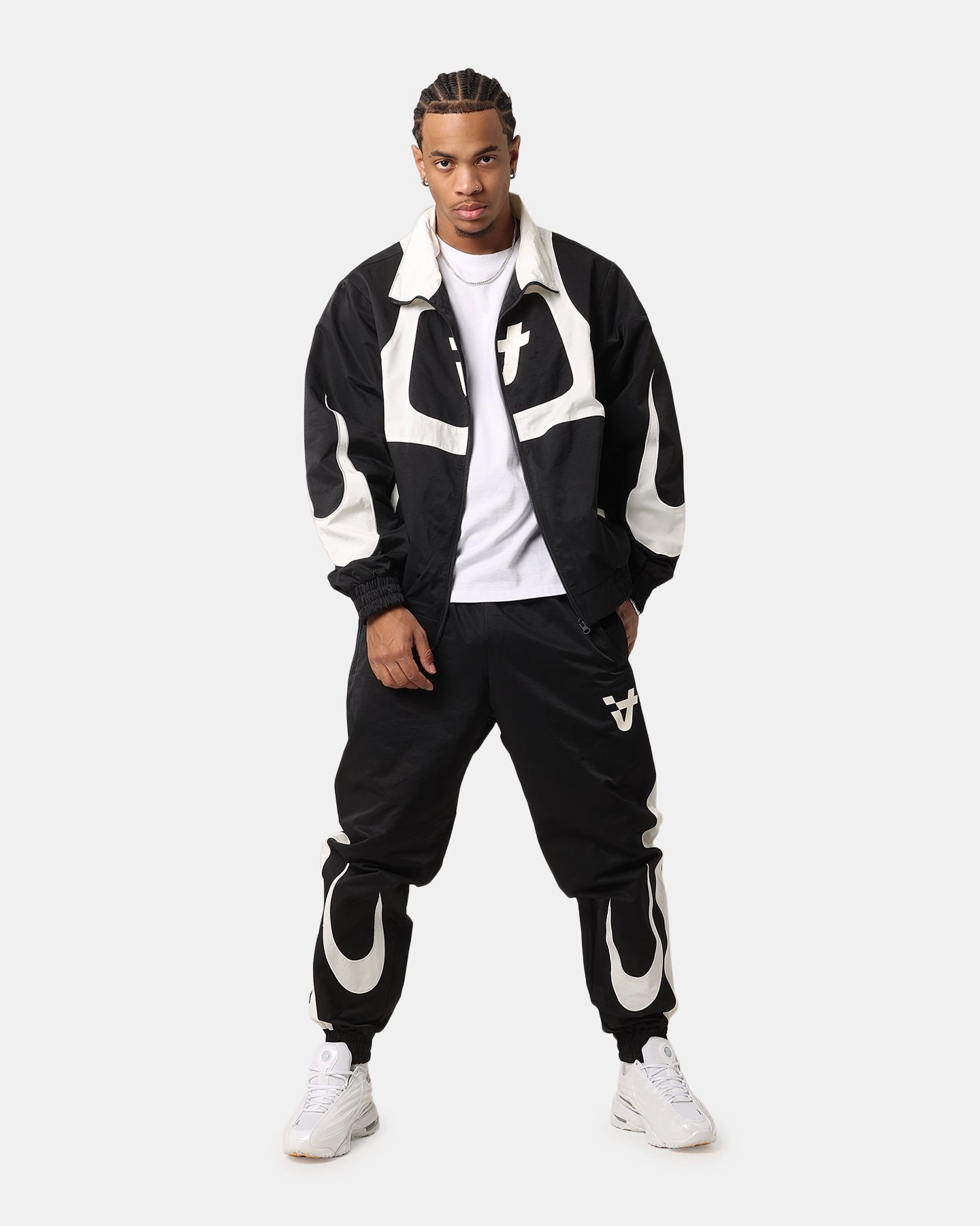 The Anti Order Speed Windbreaker Jacket Black/Off White Non Bulky Design