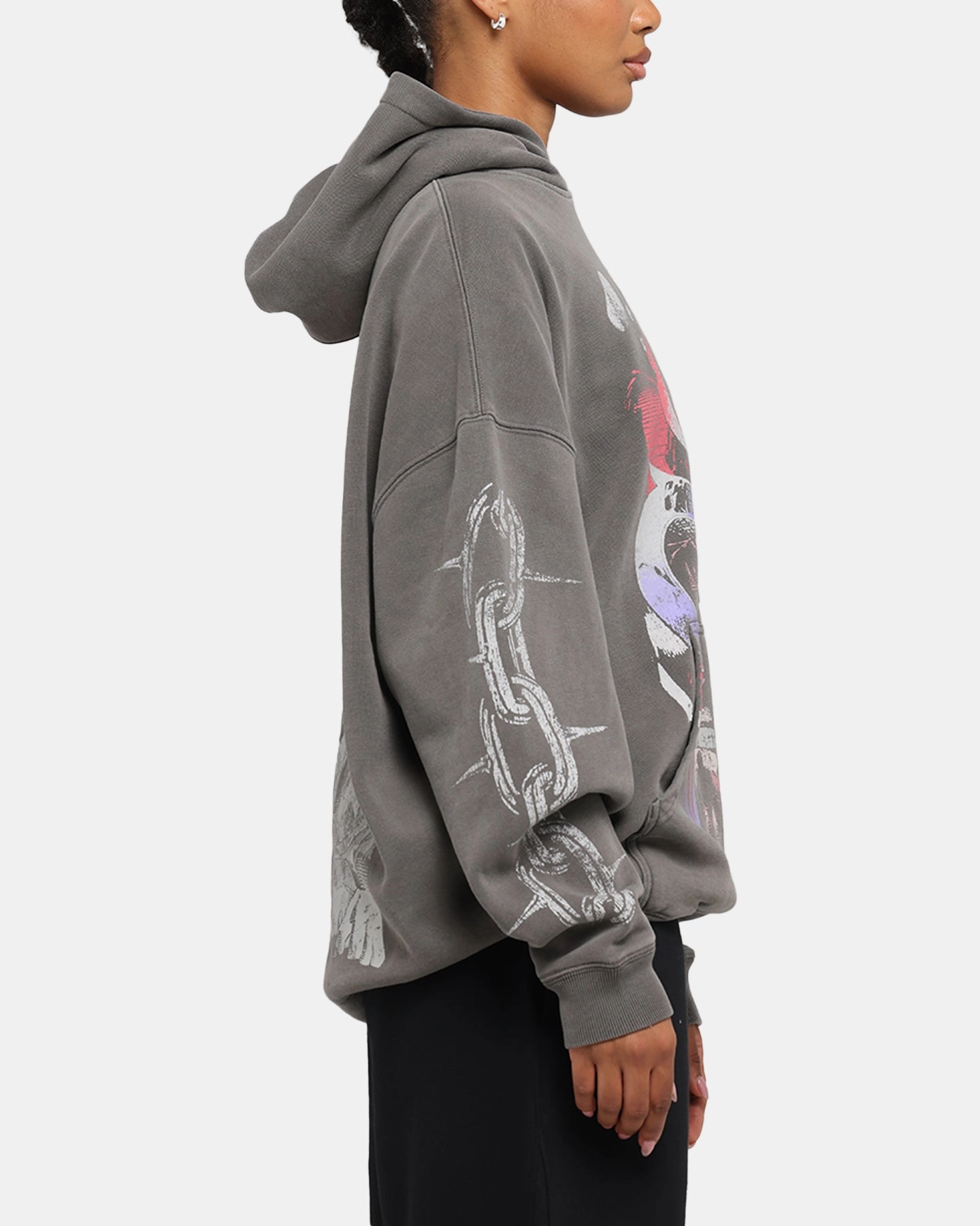 American Thrift Marvel X-Men Magneto Premium Hoodie Washed Charcoal Resist