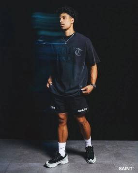 Saint Morta Gothic Training Shorts Black Comfortable Style