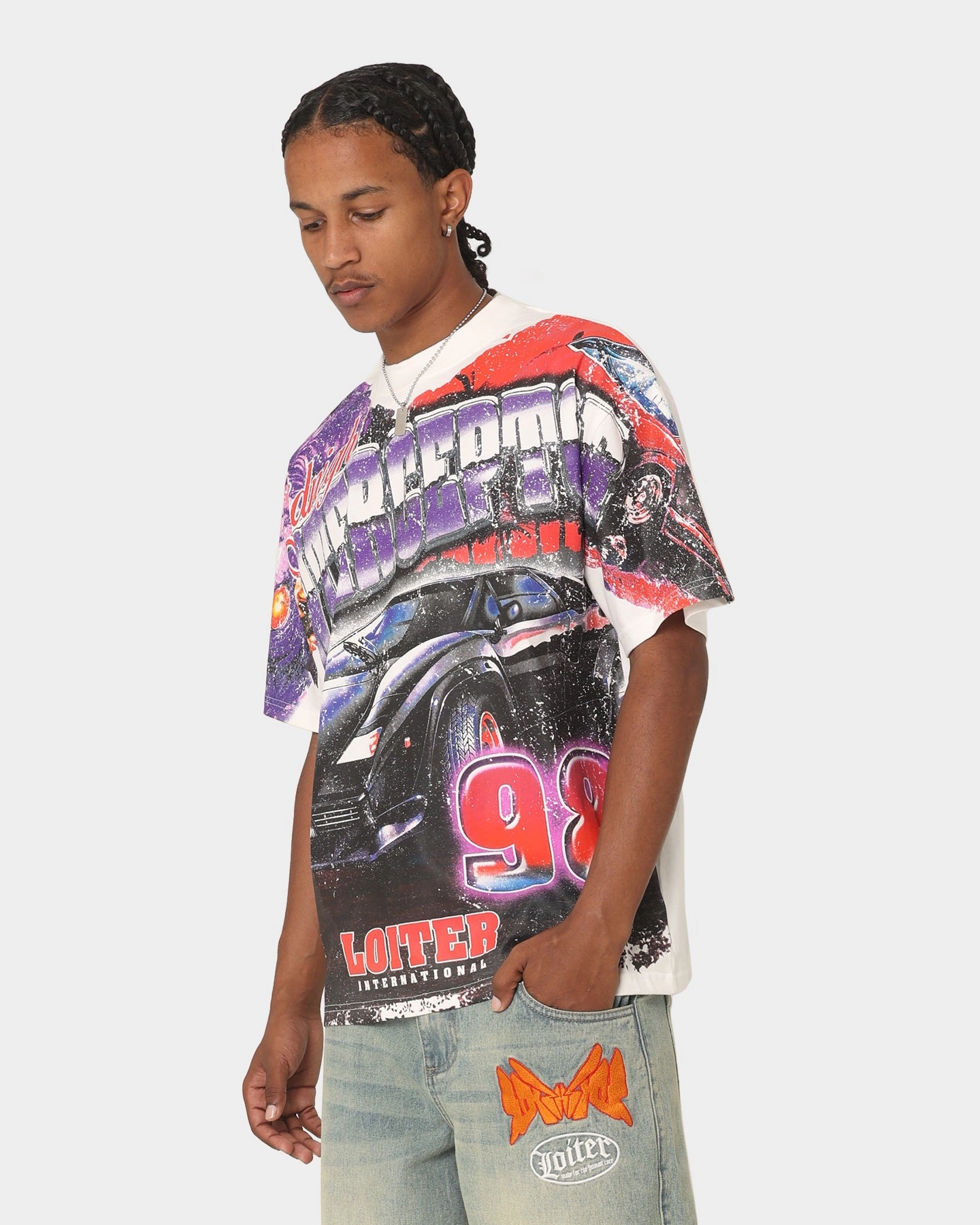 Loiter Interceptor Vintage T-Shirt Off White Snag Resistant Surface Weekend Smart Look