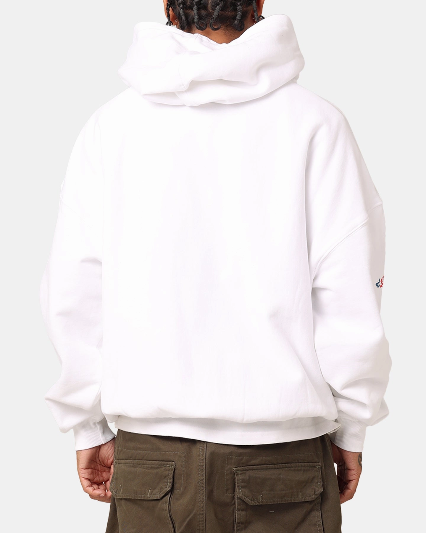 Carr?? Rosebud Oversized Hoodie White Surprise Heavyweight