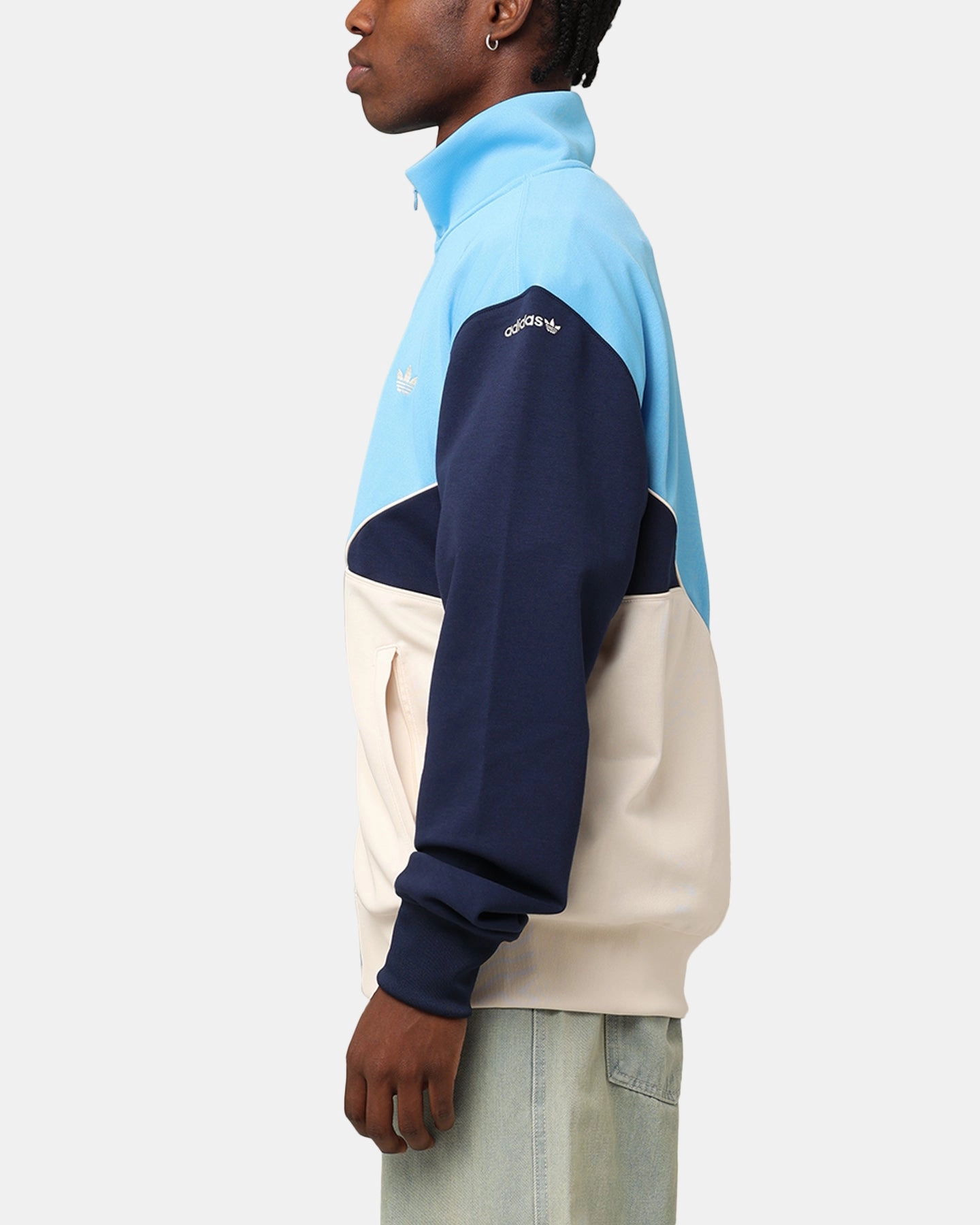 Adidas Adicolour Track Top Jacket Semi Blue Burst/Wonder White/Night Indigo Collapsible Hood Structure