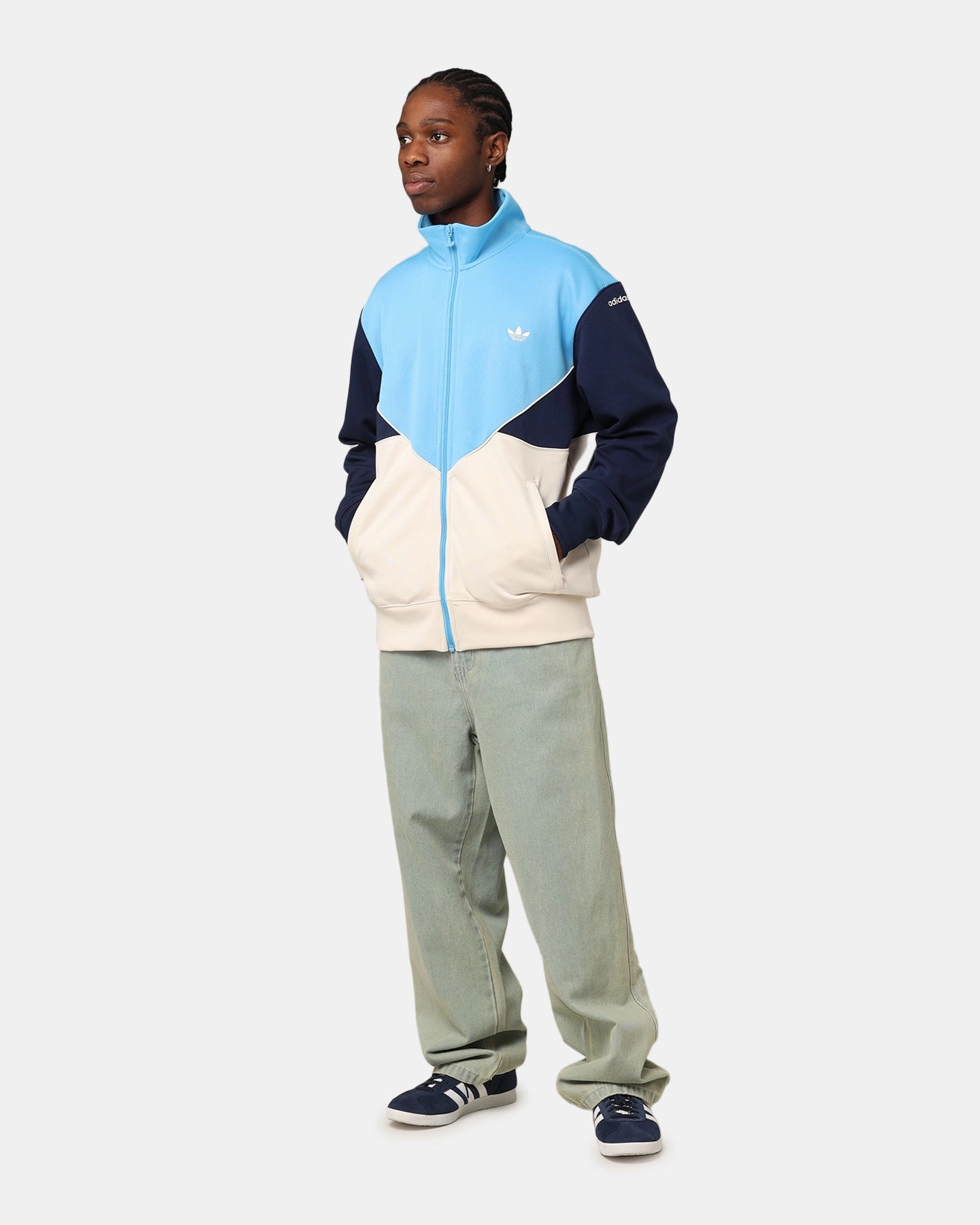 UltraLight Packable Design Build Adidas Adicolour Track Top Jacket Semi Blue Burst/Wonder White/Night Indigo