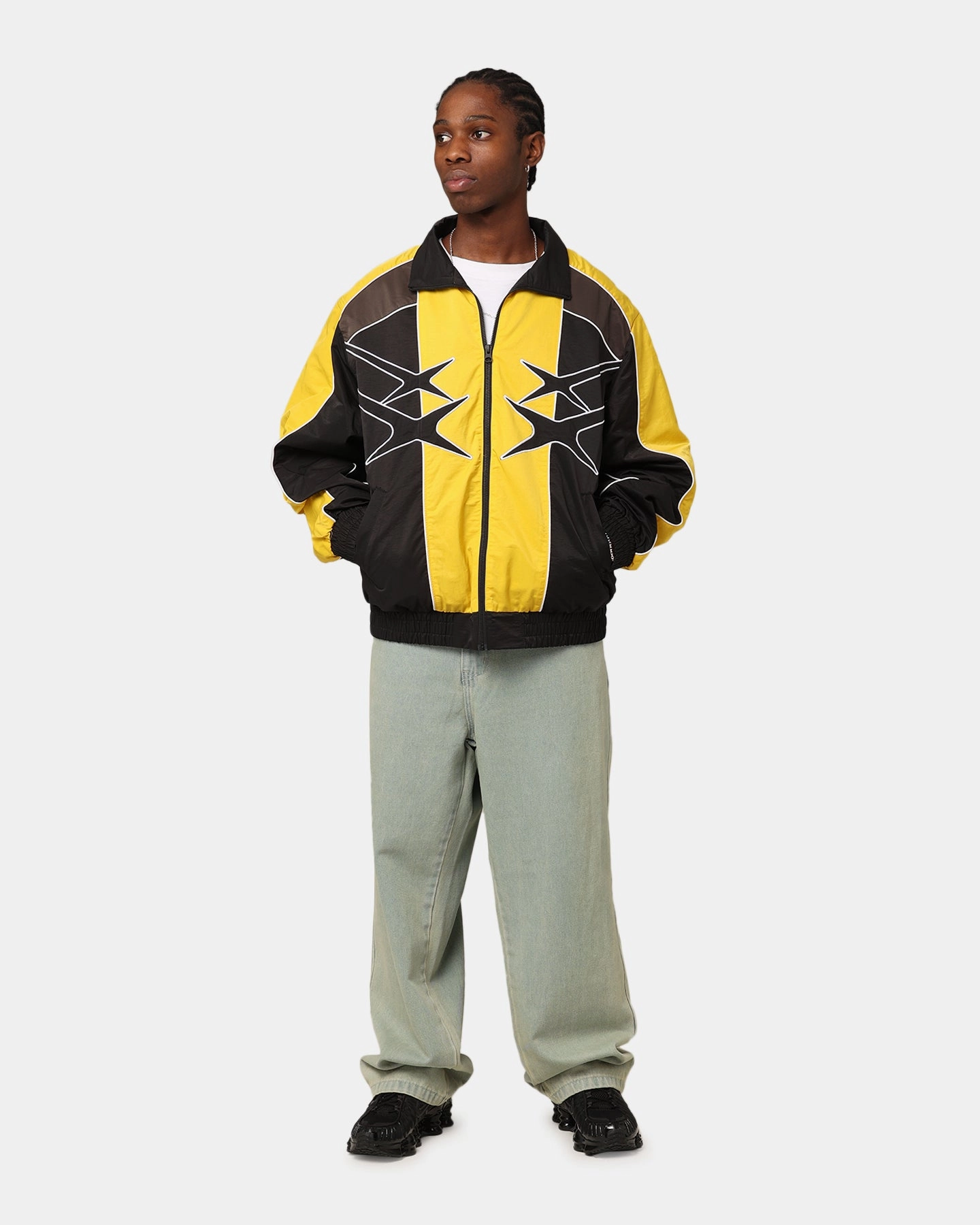 Loiter Paradise Track Jacket Black/Yellow Alarm